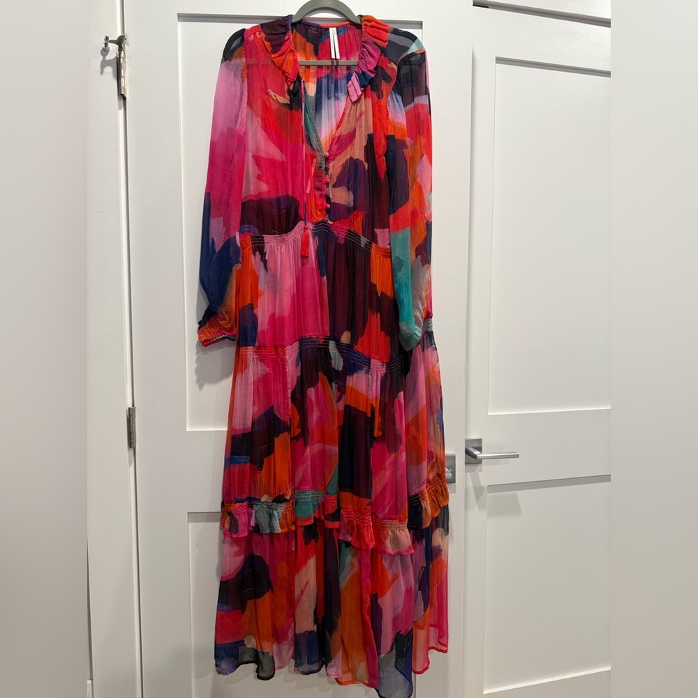 Anthropologie The Marais Printed Tiered Maxi Dress | XL | Great Condition